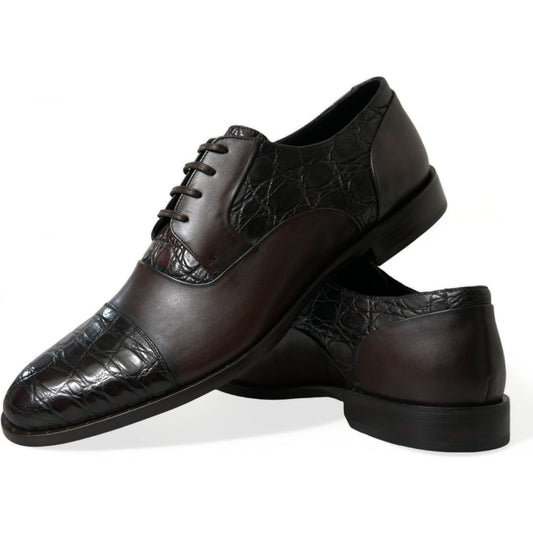 Elegant Brown Formal Derby Dress Shoes