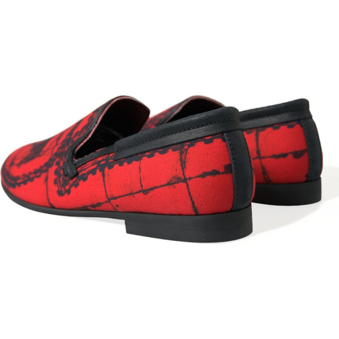 Torero-Inspired Luxe Red & Black Loafers