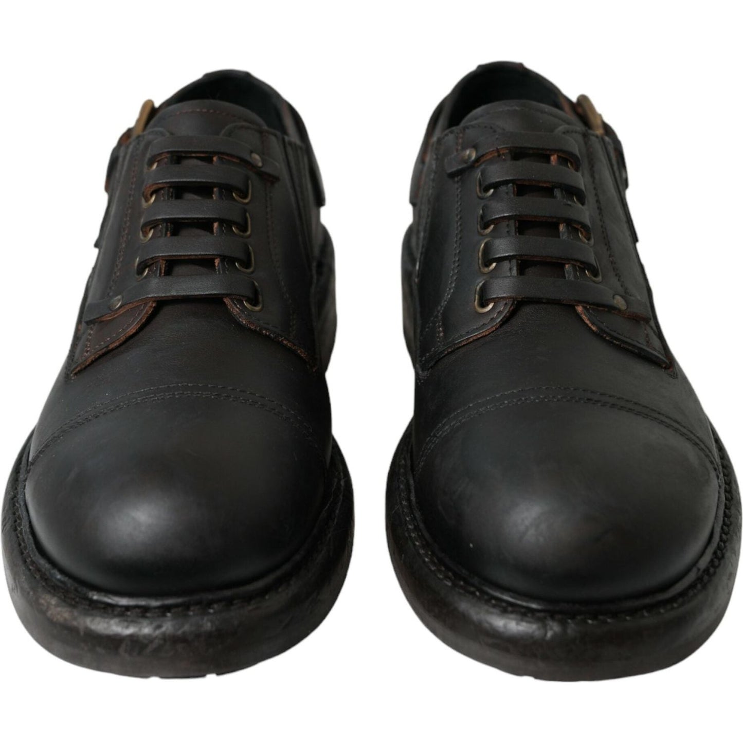 Elegant Mens Leather Derby Dress Shoes