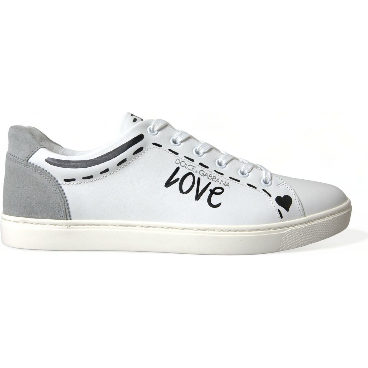 Elegant White Calfskin Leather Sneakers