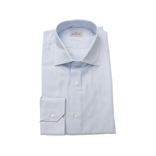 Elegant Light Blue Cotton Shirt for Men Bagutta