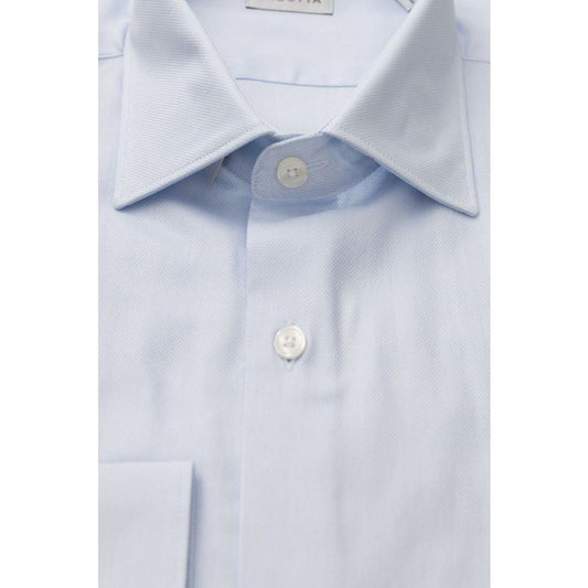 Elegant Light Blue Cotton Shirt for Men Bagutta