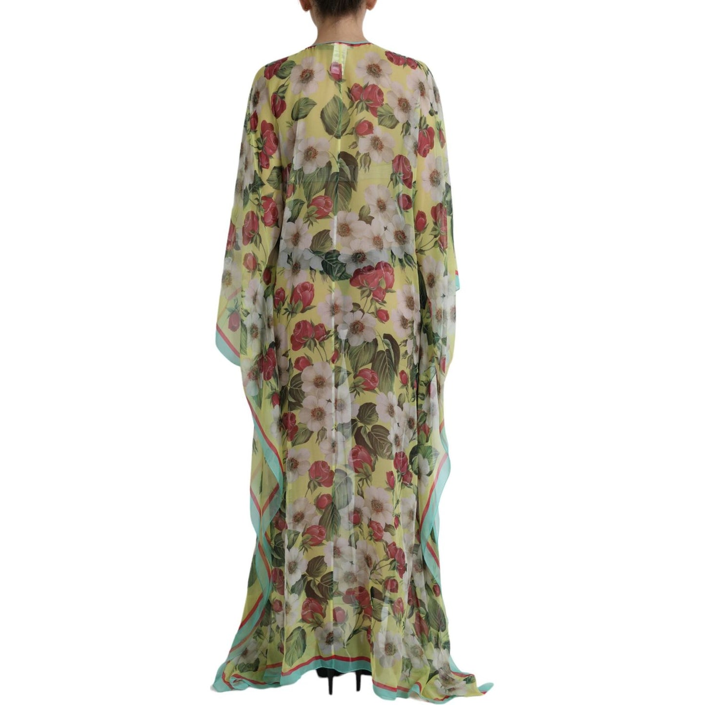 Elegant Floral Silk Maxi Dress