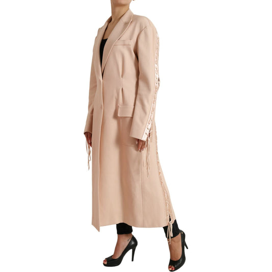 Elegant Beige Single-Breasted Trench Coat Dolce & Gabbana