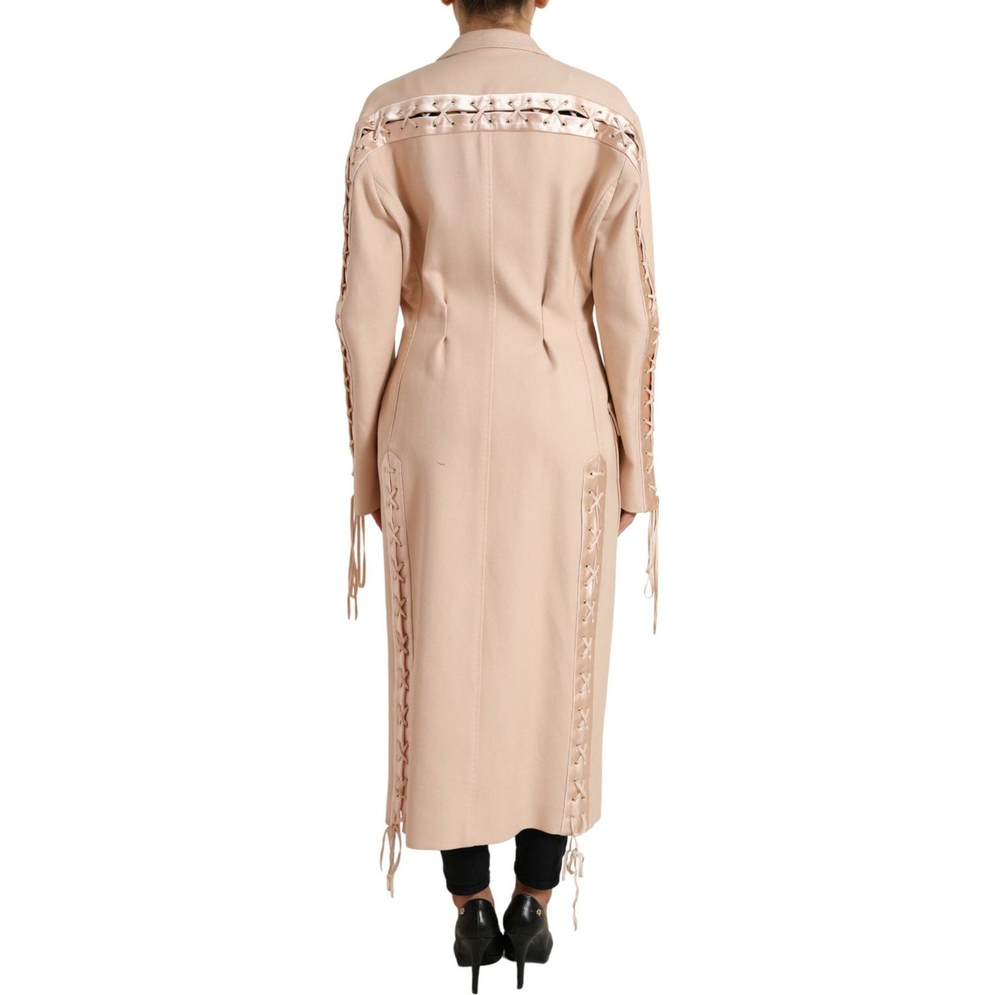 Elegant Beige Single-Breasted Trench Coat