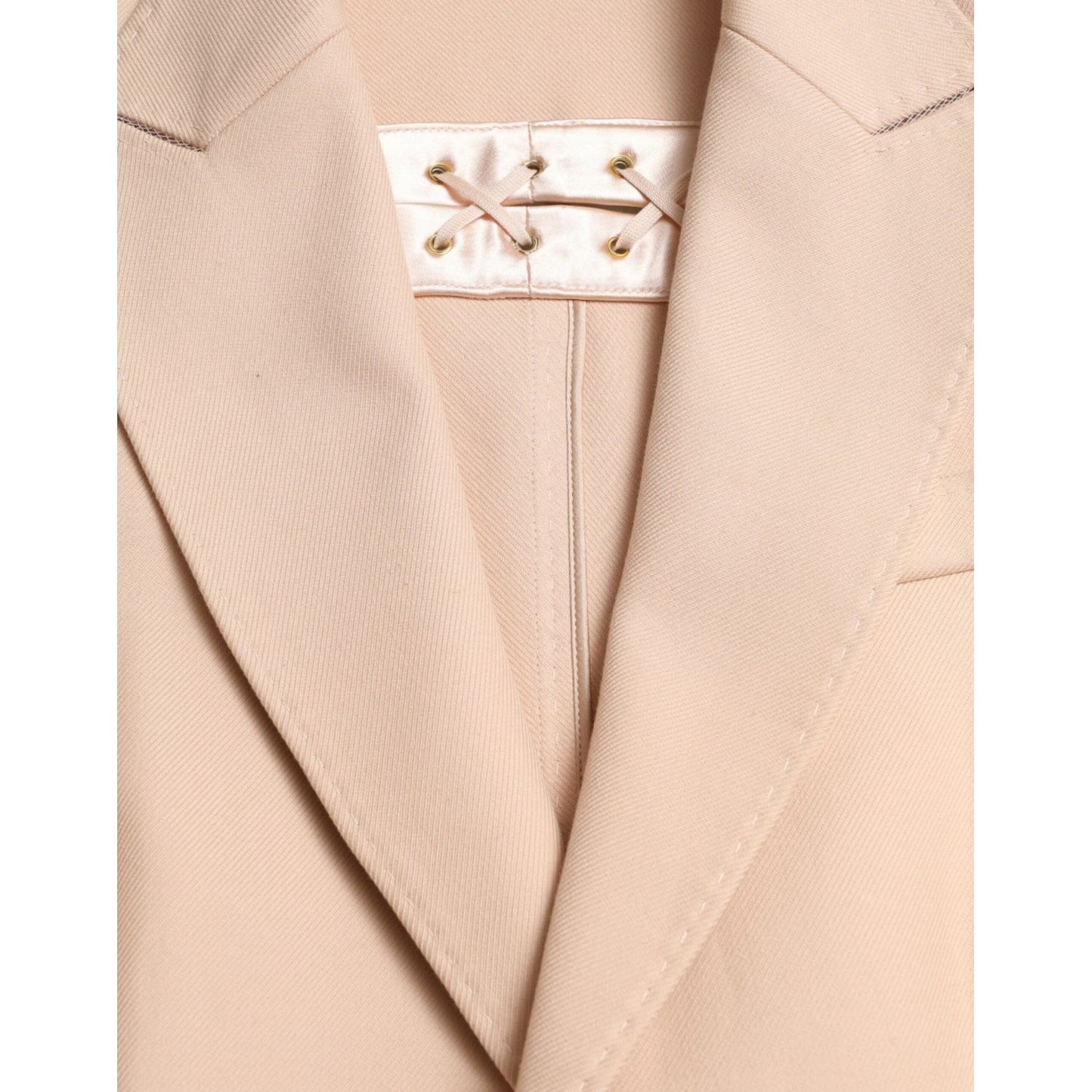 Elegant Beige Single-Breasted Trench Coat