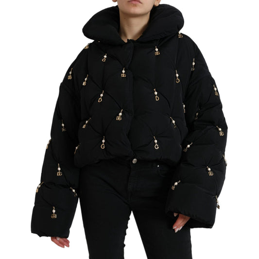 Elegant Quilted Jacket with Pearl Embellishment Dolce & Gabbana