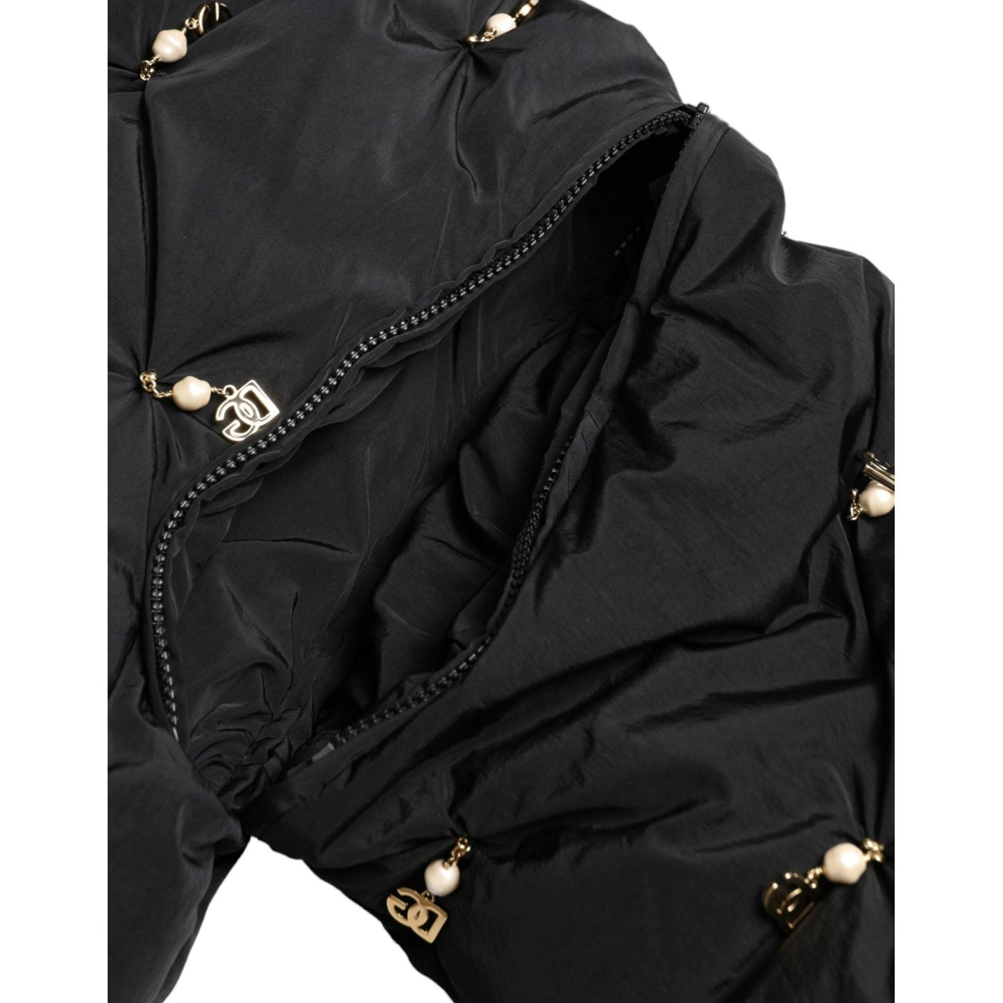 Elegant Quilted Jacket with Pearl Embellishment