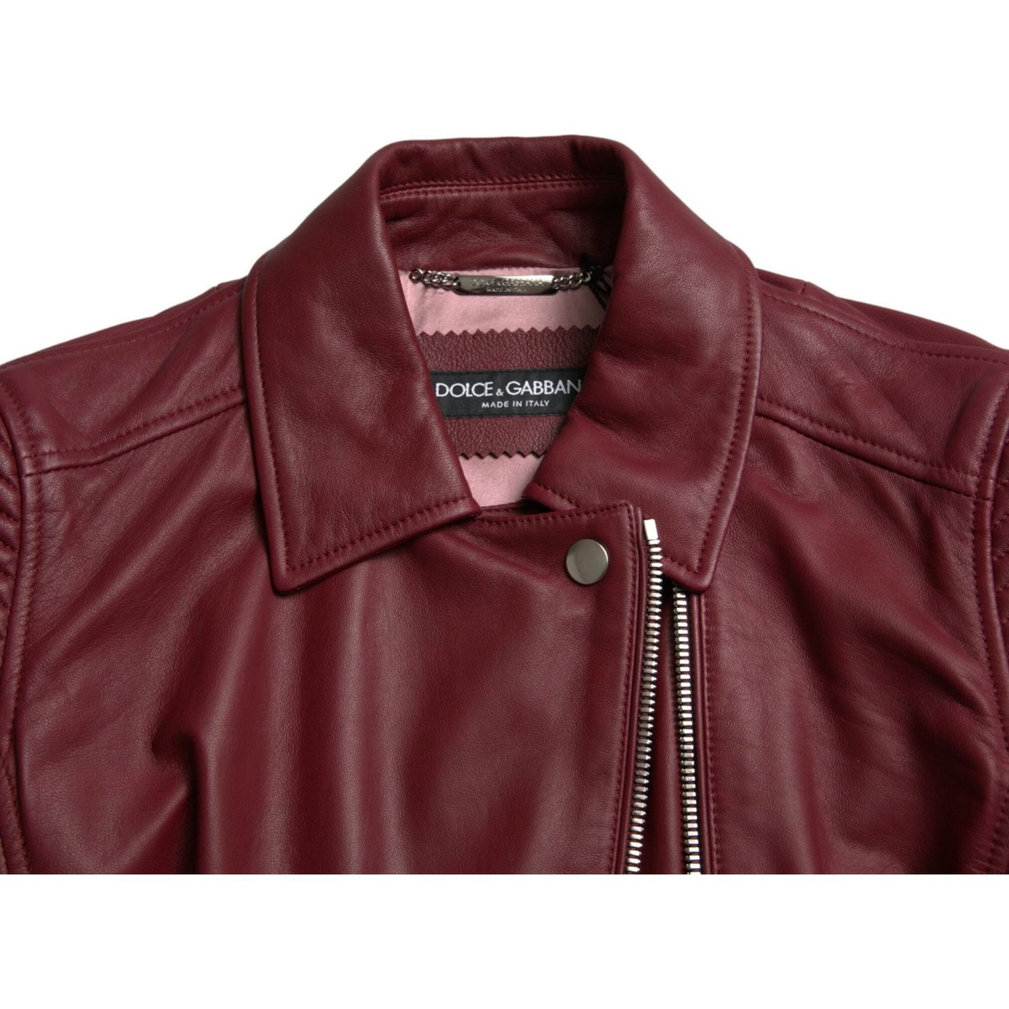 Bordeaux Biker Leather Jacket