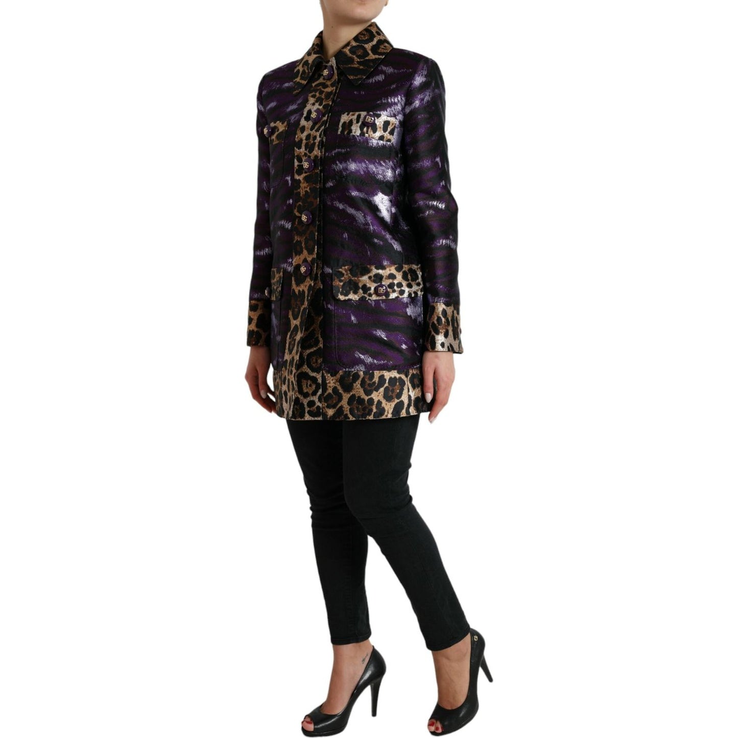 Exquisite Jacquard Trench With Tiger Motif