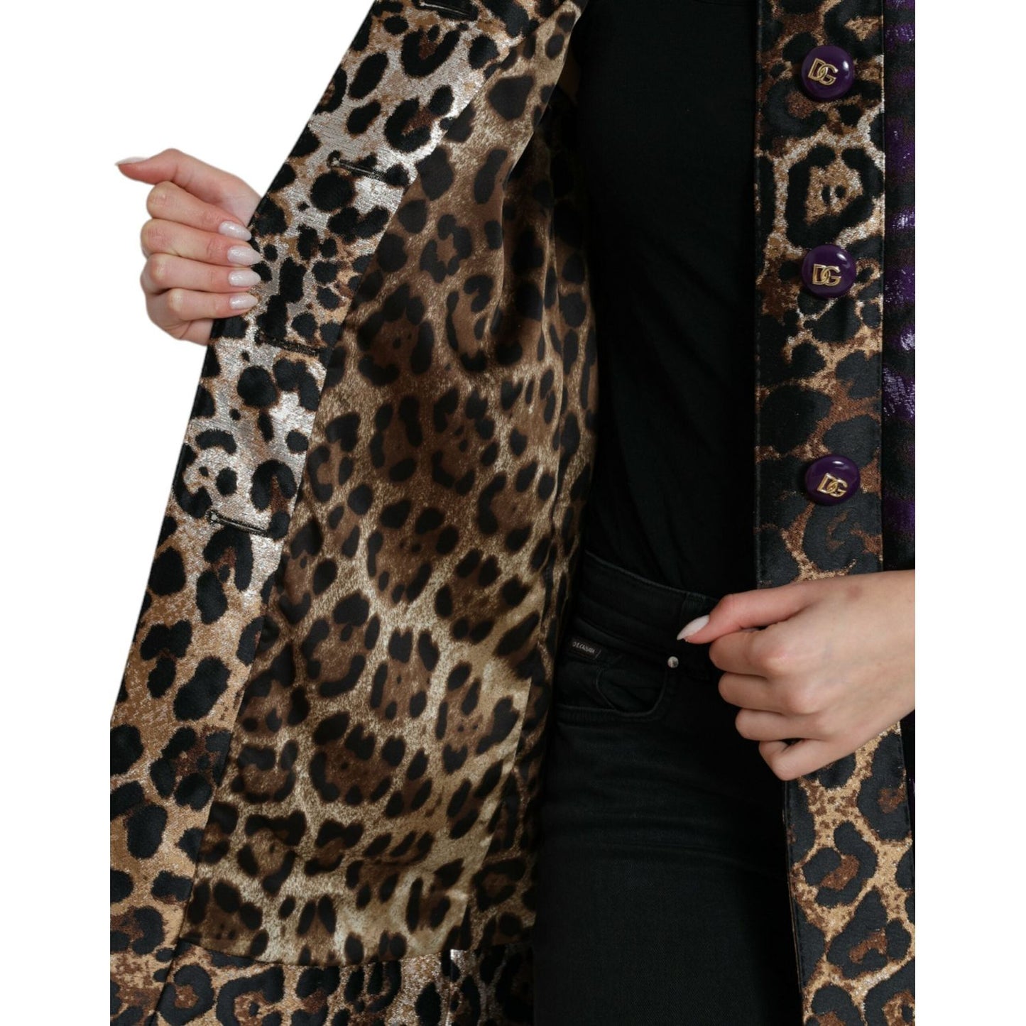 Exquisite Jacquard Trench With Tiger Motif