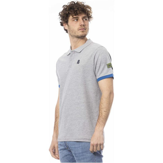 Elegant Gray Short Sleeve Polo Shirt