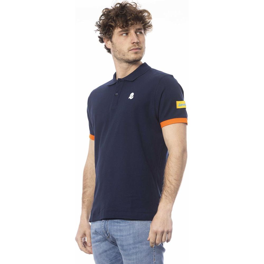 Chic Blue Short Sleeve Polo Shirt