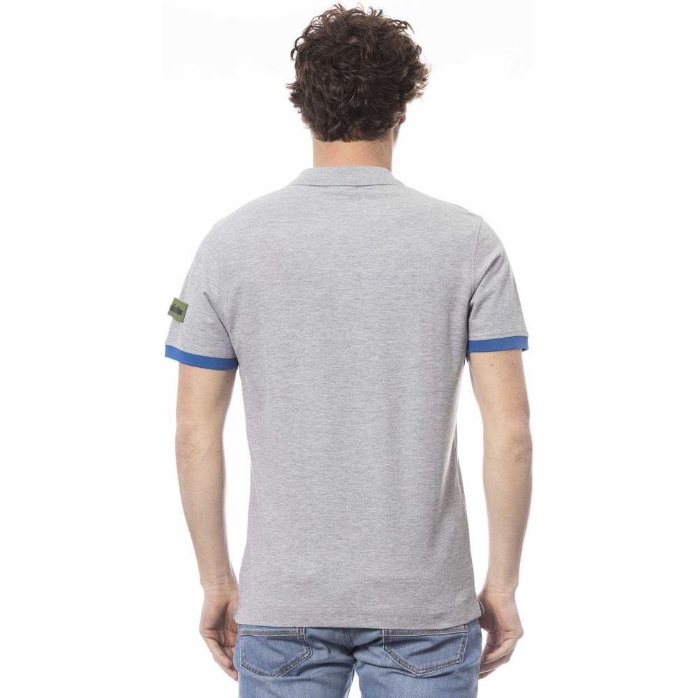 Elegant Gray Short Sleeve Polo Shirt