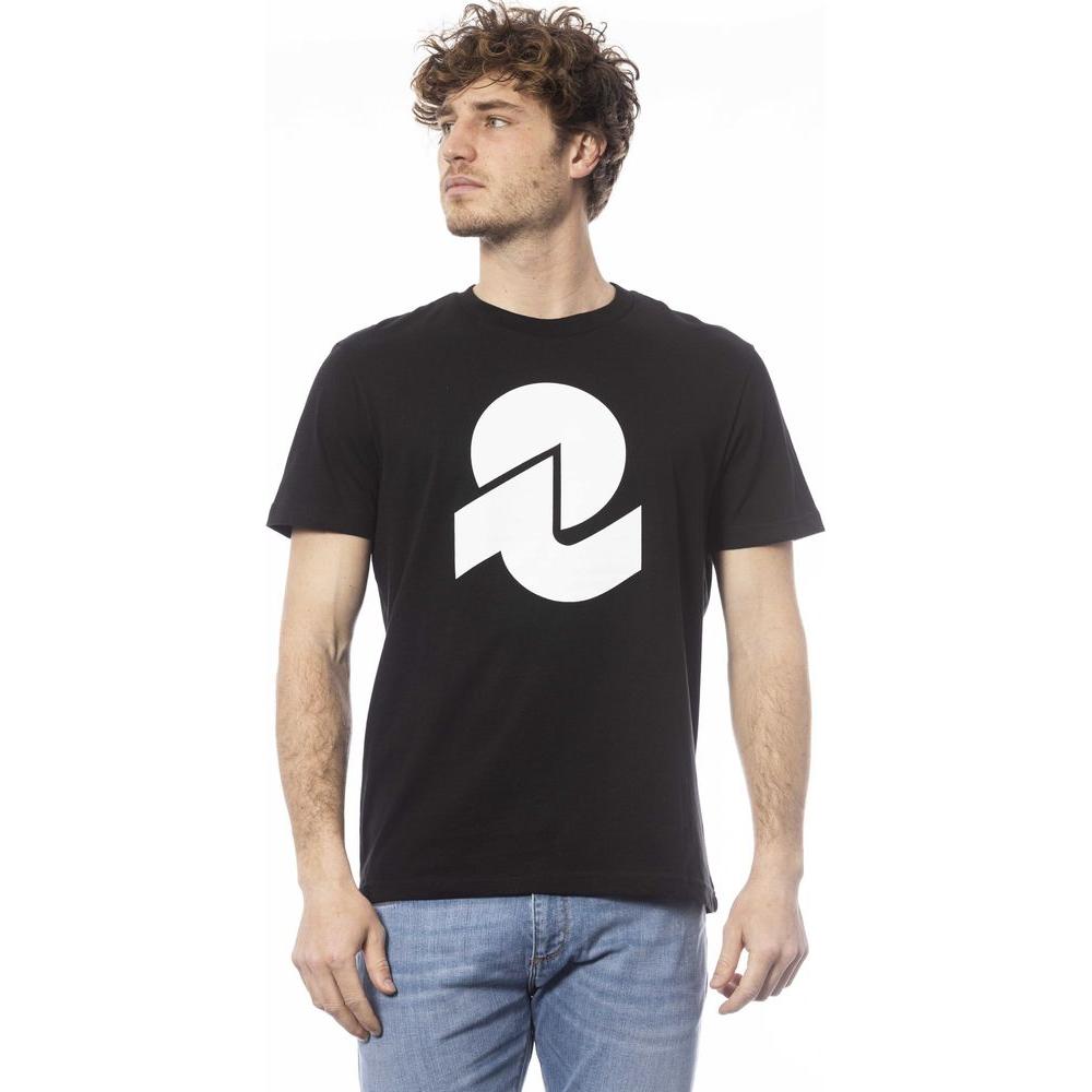 Sleek Black Cotton Crew Neck Tee