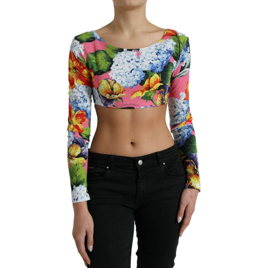 Floral Elegance Cropped Blouse Dolce & Gabbana