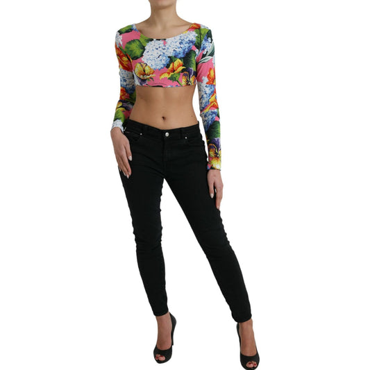 Floral Elegance Cropped Blouse Dolce & Gabbana