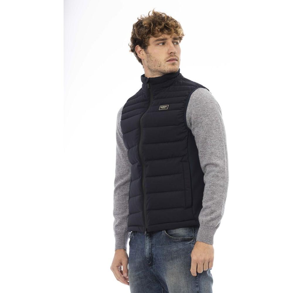 Elegant Blue Quilted Zip Vest