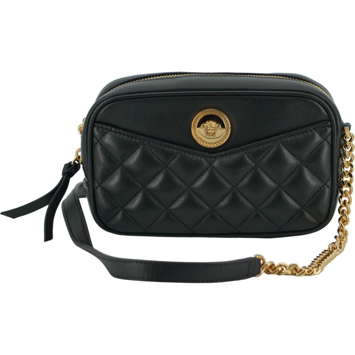 Elegant Small Black Leather Crossbody Bag