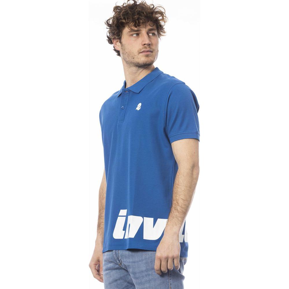 Elegant Short Sleeve Blue Polo Shirt