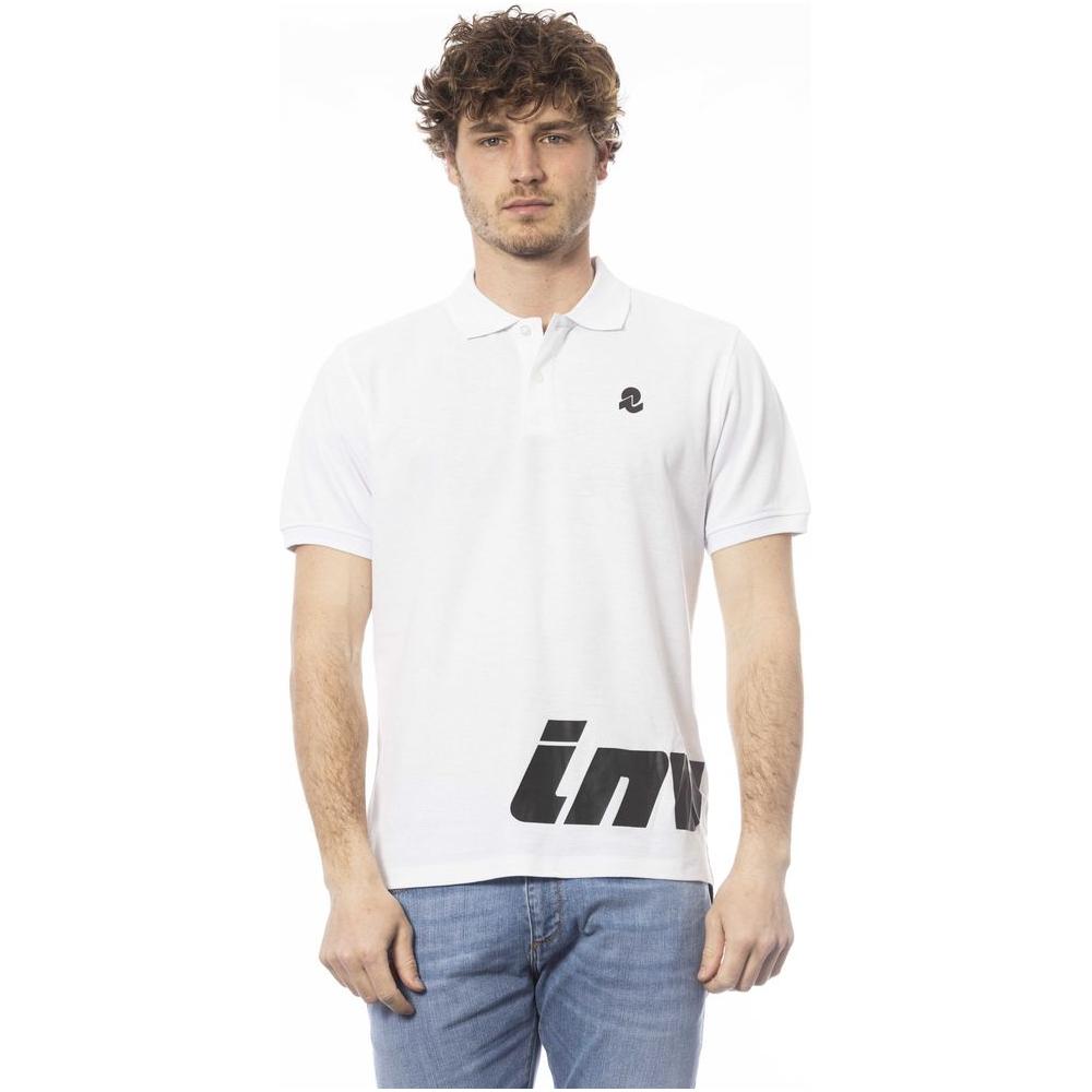 Elegant White Cotton Polo with Chest Logo