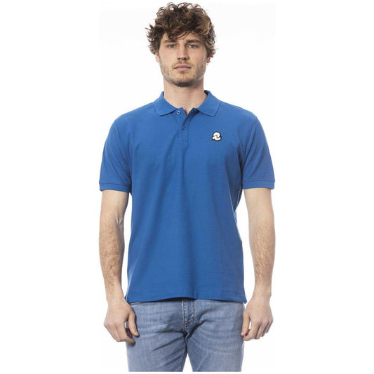 Elegant Blue Short Sleeve Polo Shirt