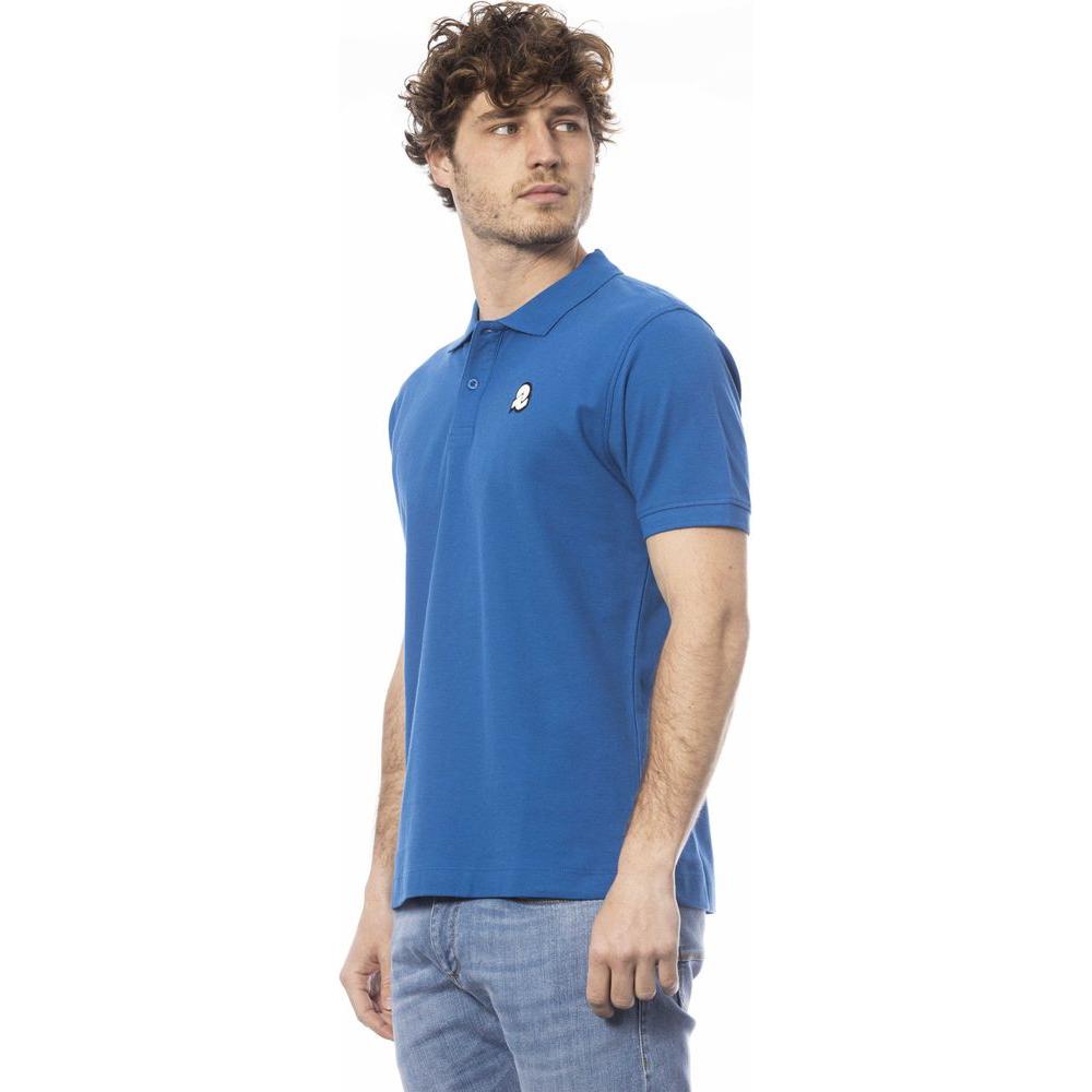 Elegant Blue Short Sleeve Polo Shirt