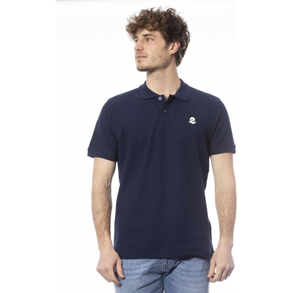 Elegant Blue Short Sleeve Polo Shirt