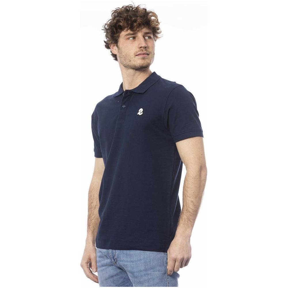 Elegant Blue Short Sleeve Polo Shirt