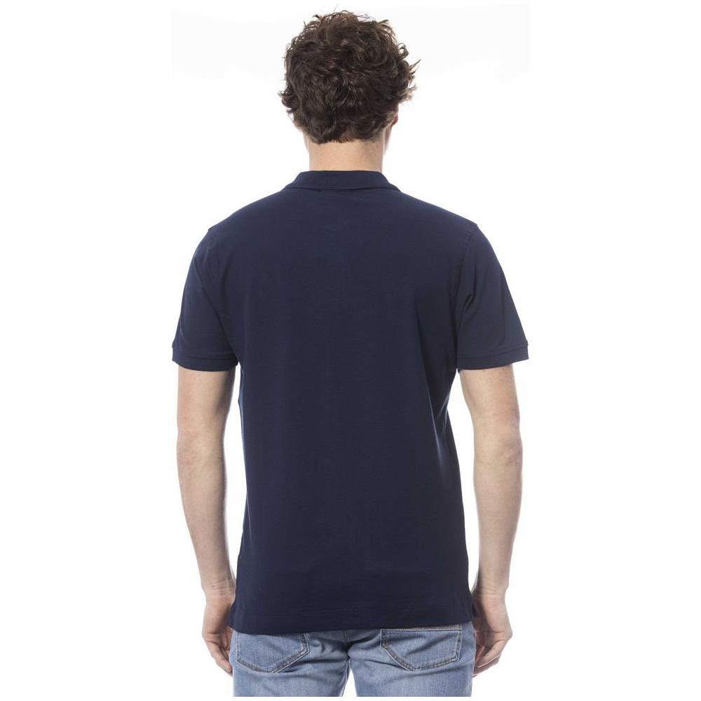 Elegant Blue Short Sleeve Polo Shirt