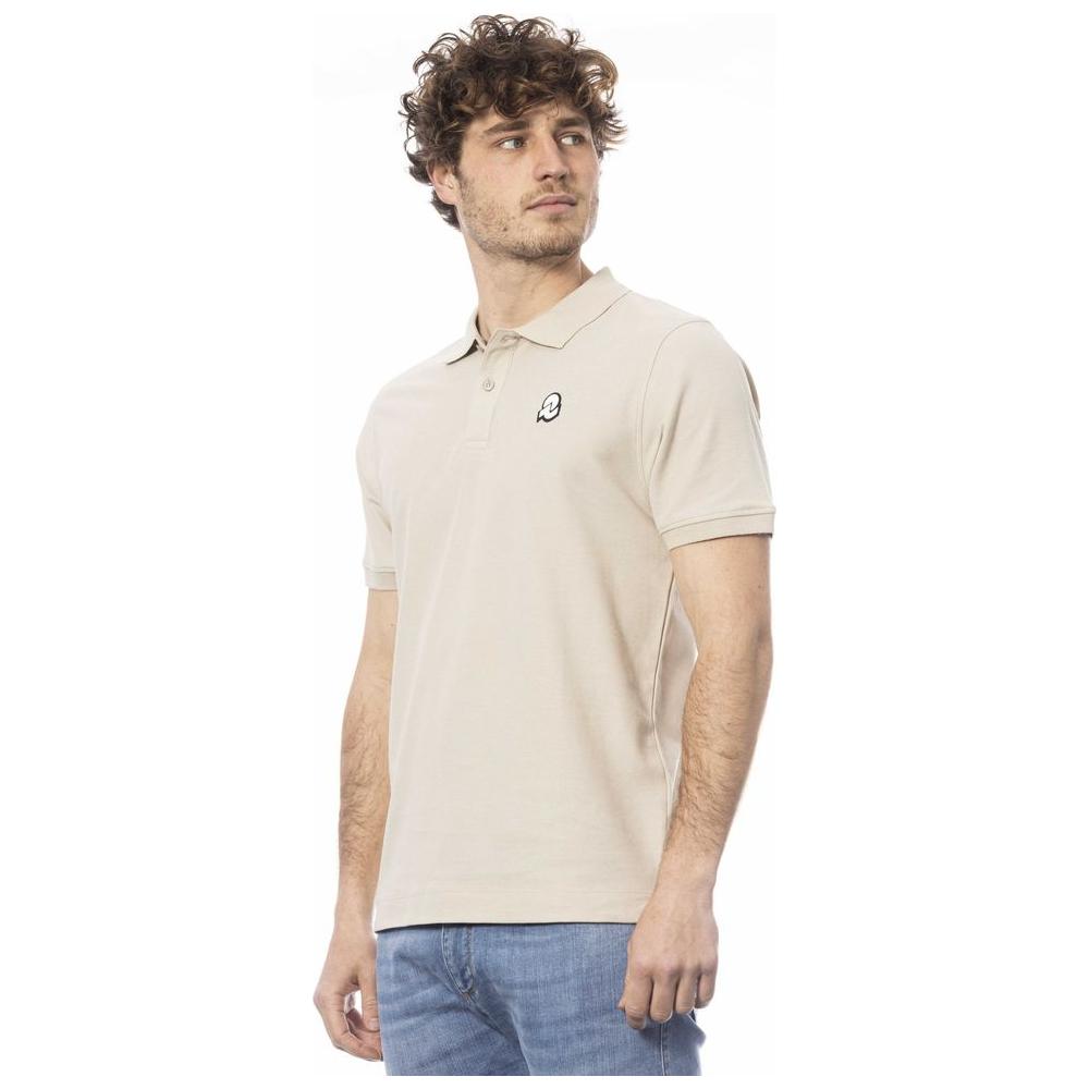 Invicta Beige Cotton Short Sleeve Polo