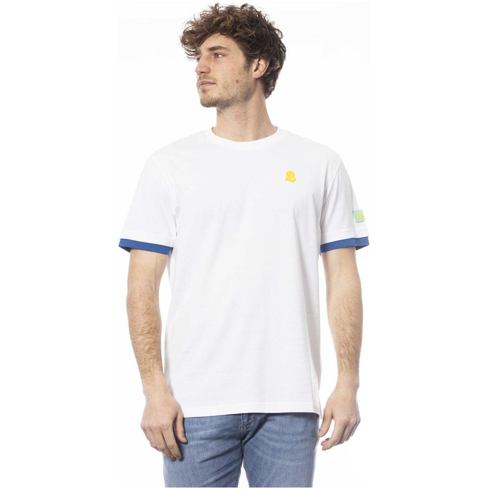 Elegant White Cotton Crew Neck Tee