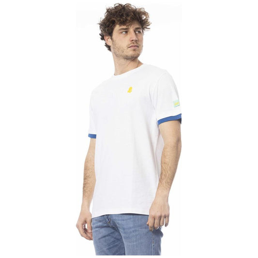 Invicta Elegant White Cotton Crew Neck Tee Invicta