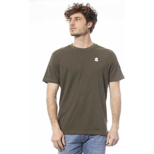 Elegant Green Crew Neck Cotton Tee