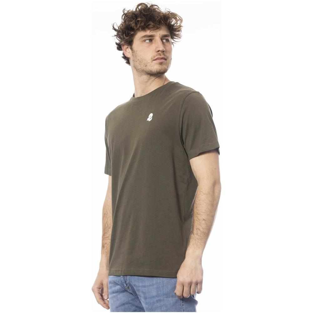 Elegant Green Crew Neck Cotton Tee