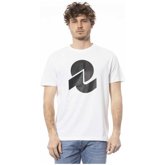 Elegant White Cotton Crew Neck Tee