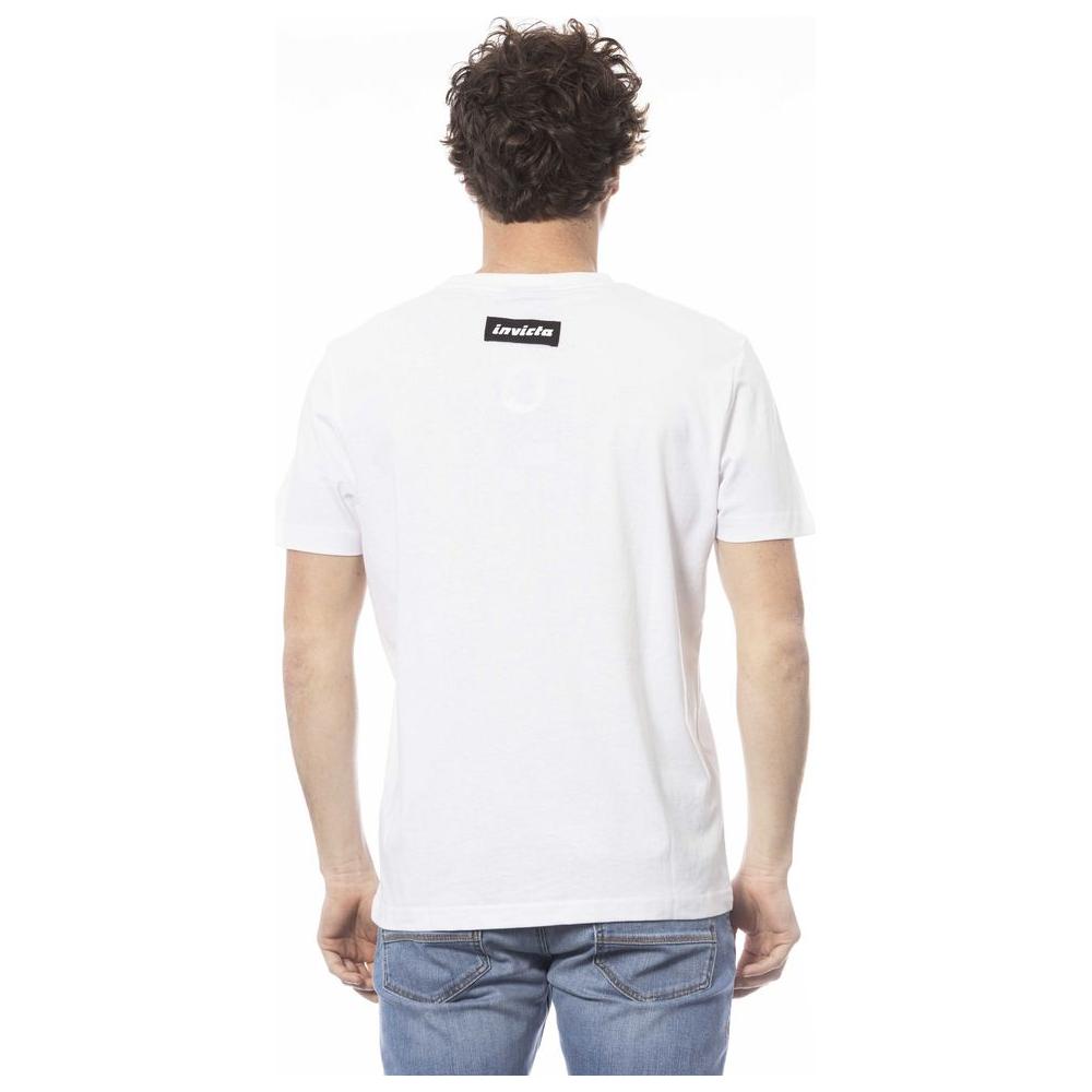 Elegant White Cotton Crew Neck Tee