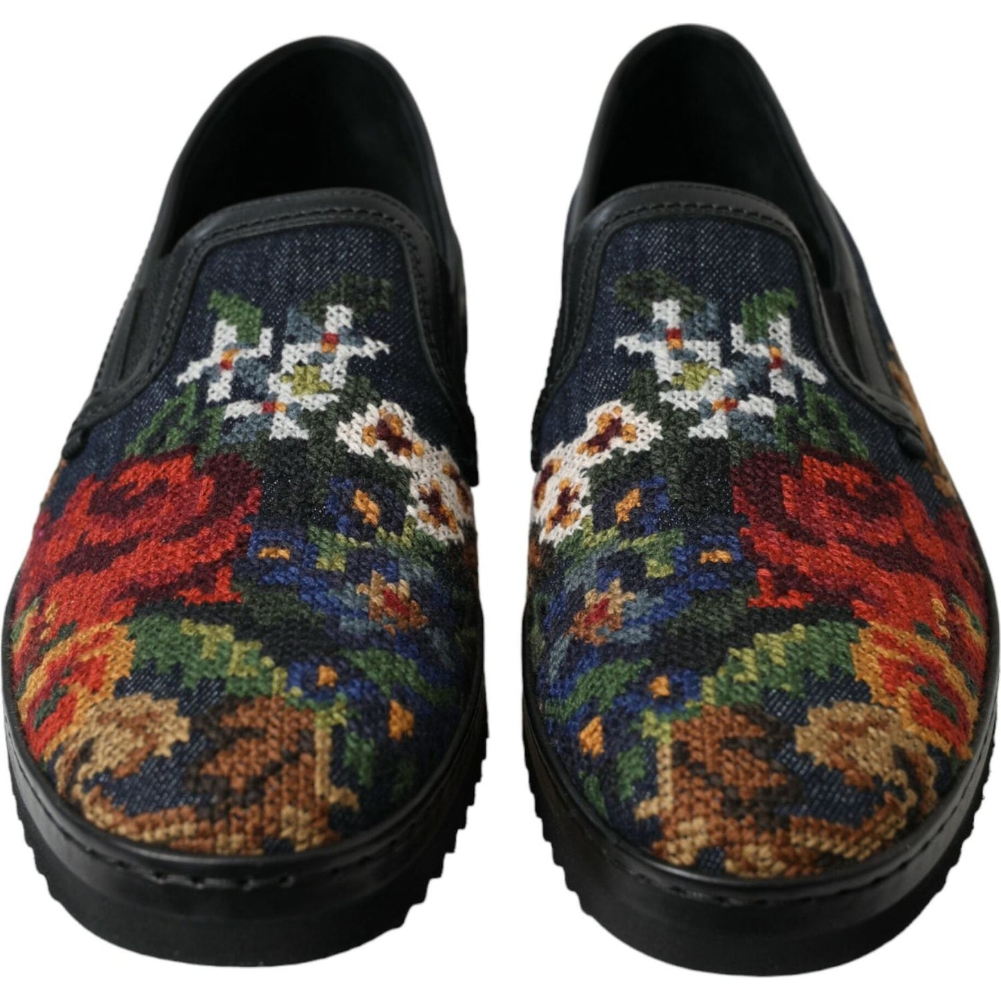 Elegant Multicolor Floral Loafers