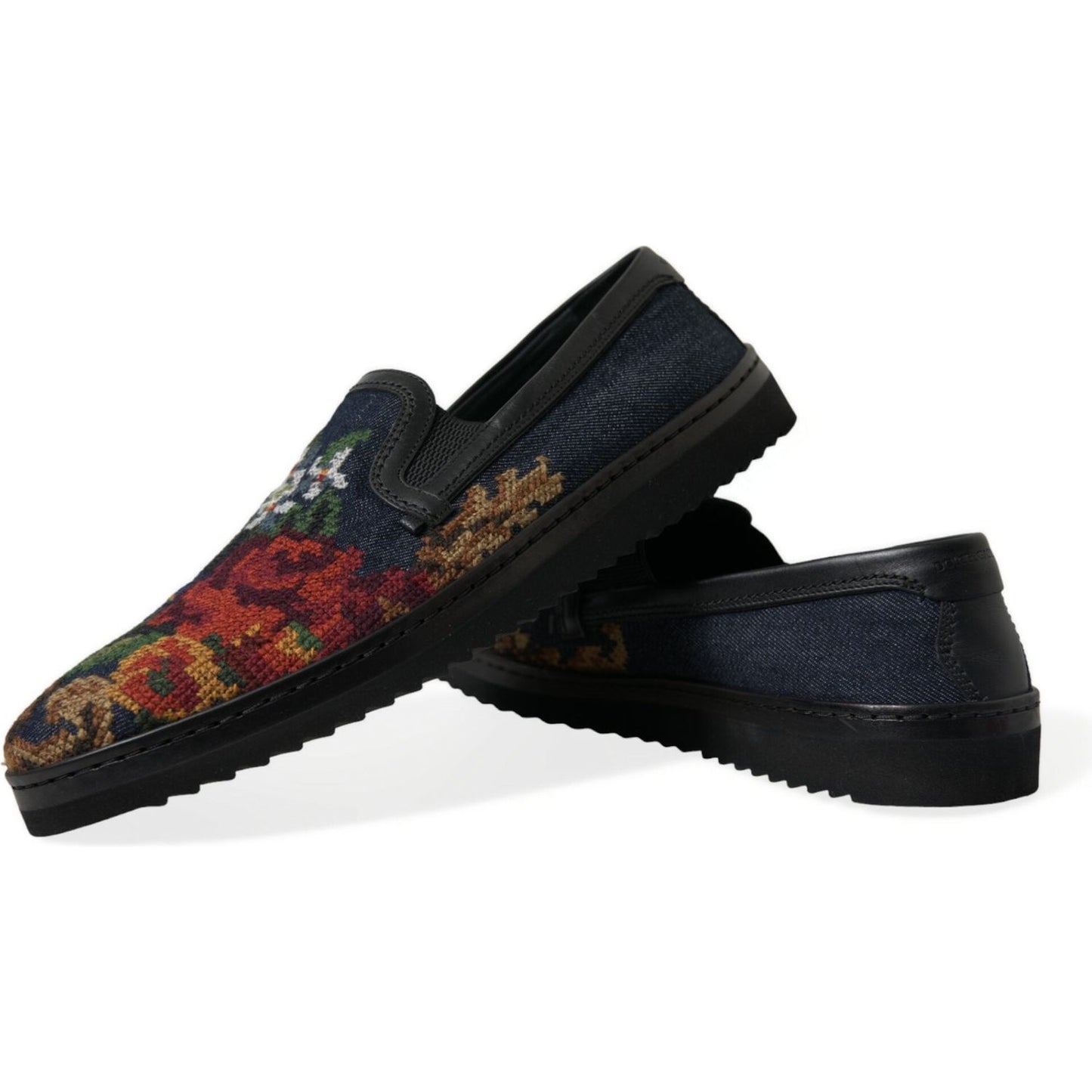 Elegant Multicolor Floral Loafers