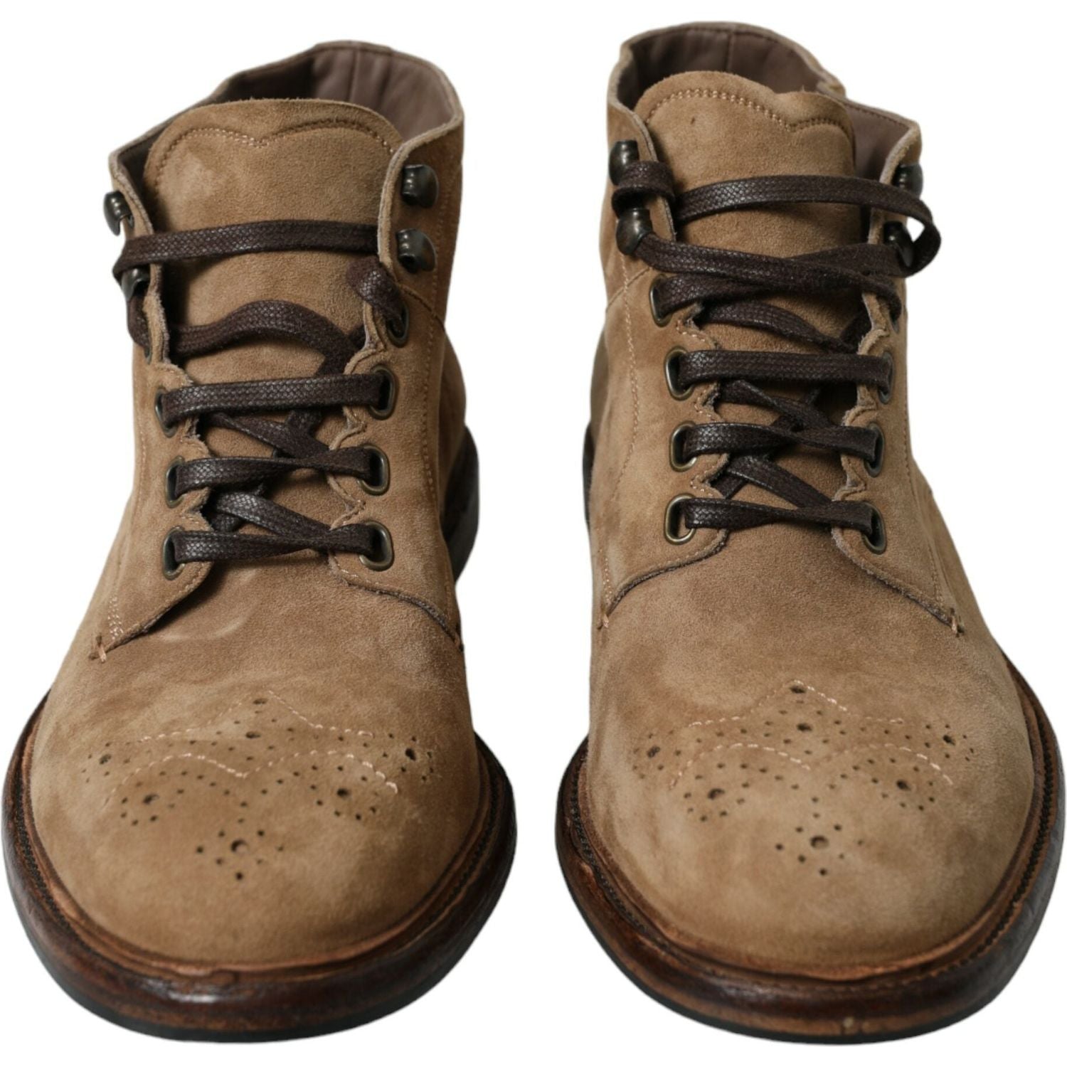 حذاء أنيق من الجلد برباط للكاحل من دولتشي آند غابانا