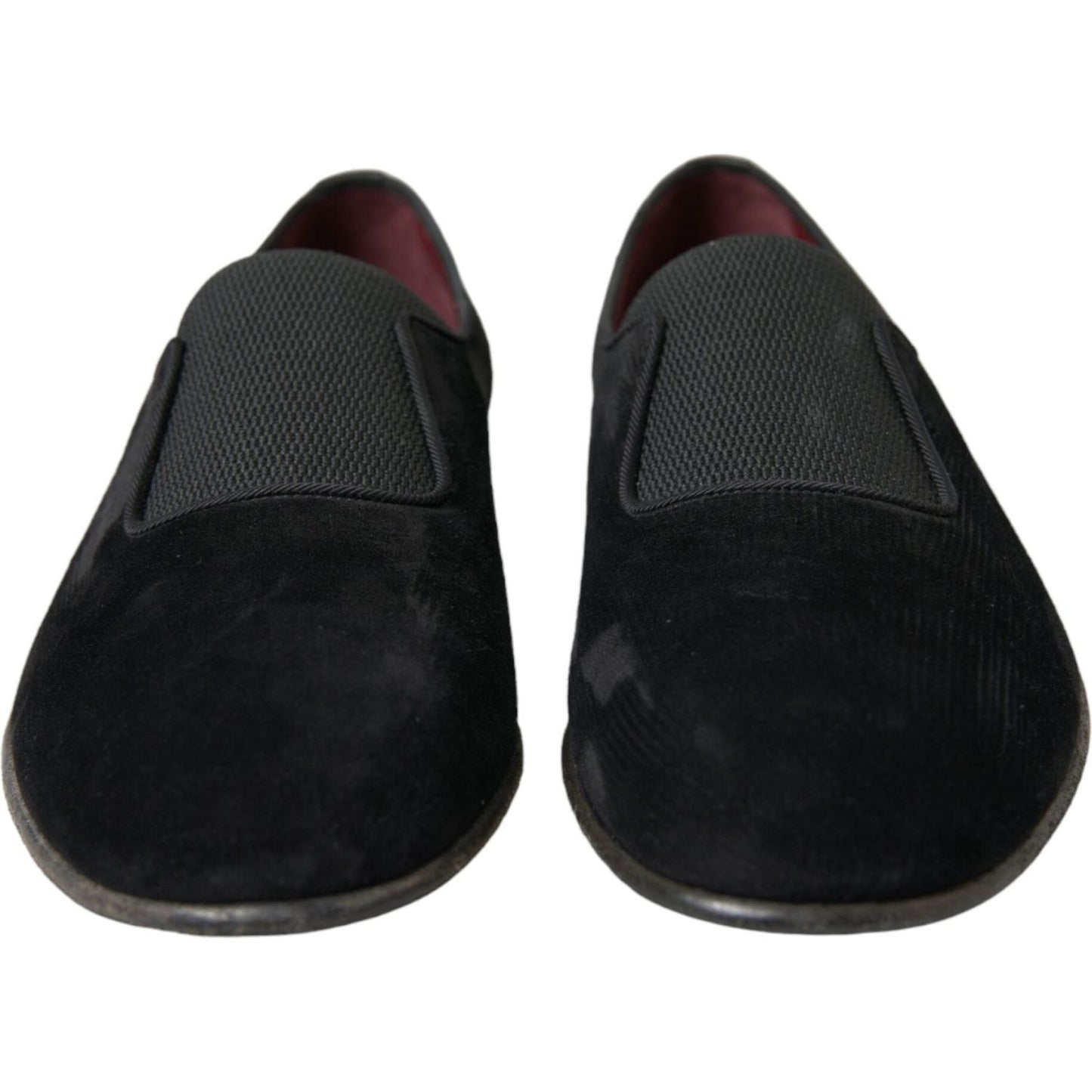 Elegant Black Velor Loafers for the Discerning Gentleman