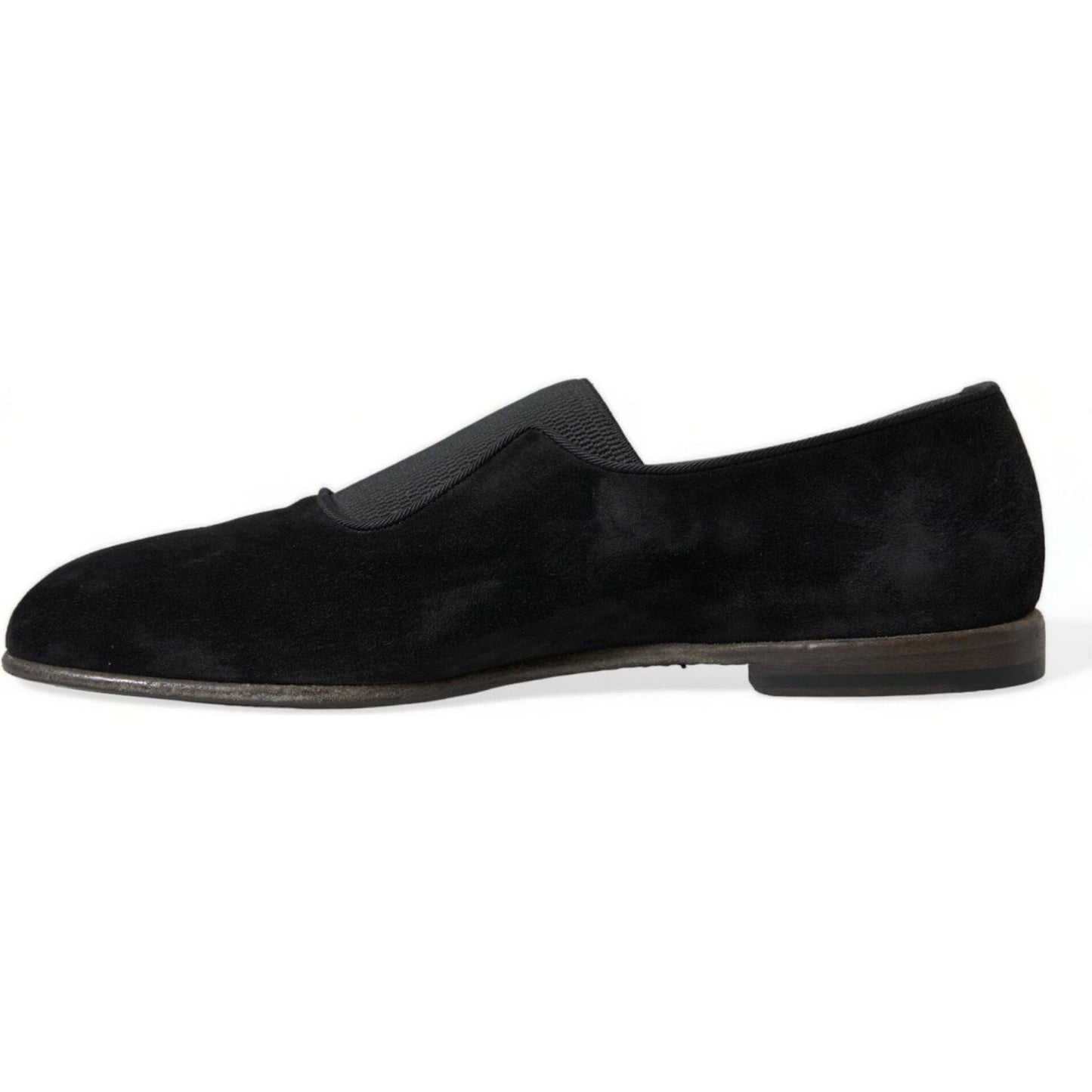 Elegant Black Velor Loafers for the Discerning Gentleman