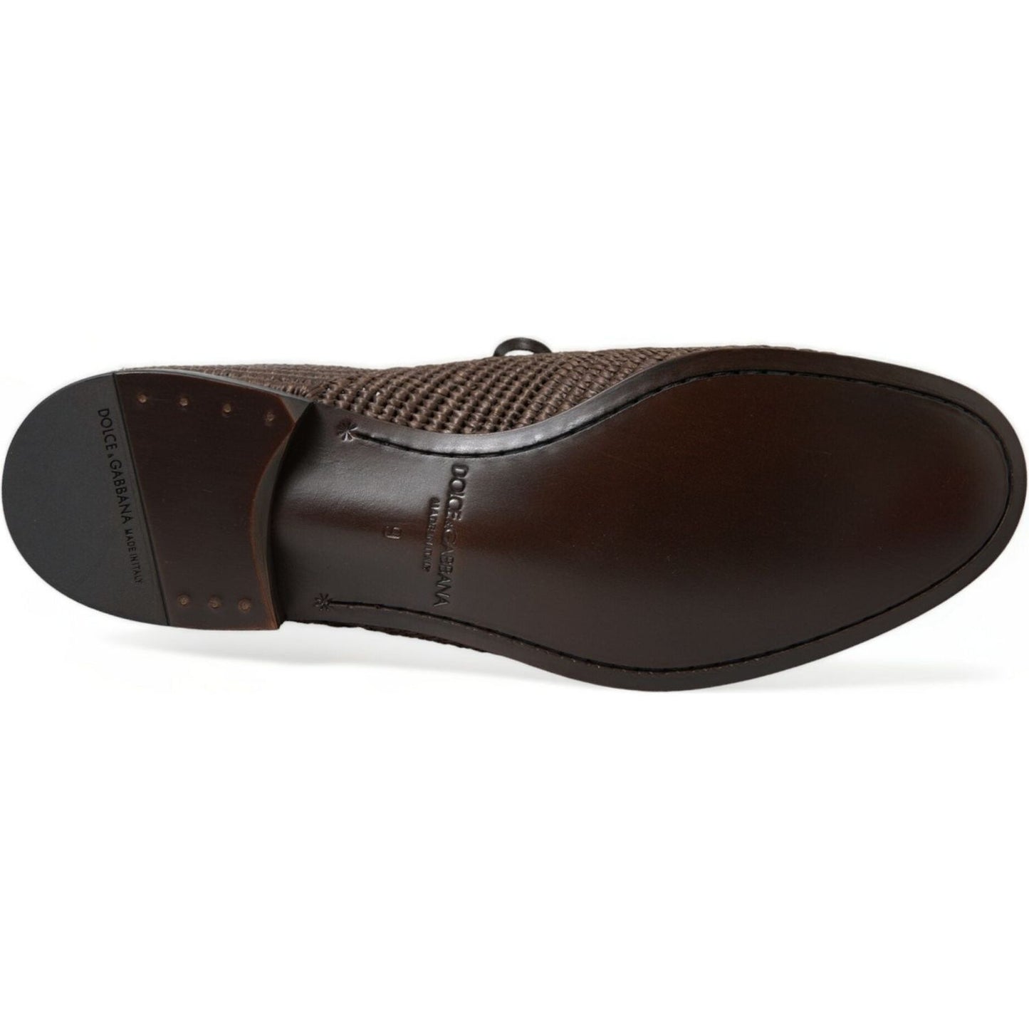 Elegant Raffia Upper Derby Shoes - Lace Up in Brown