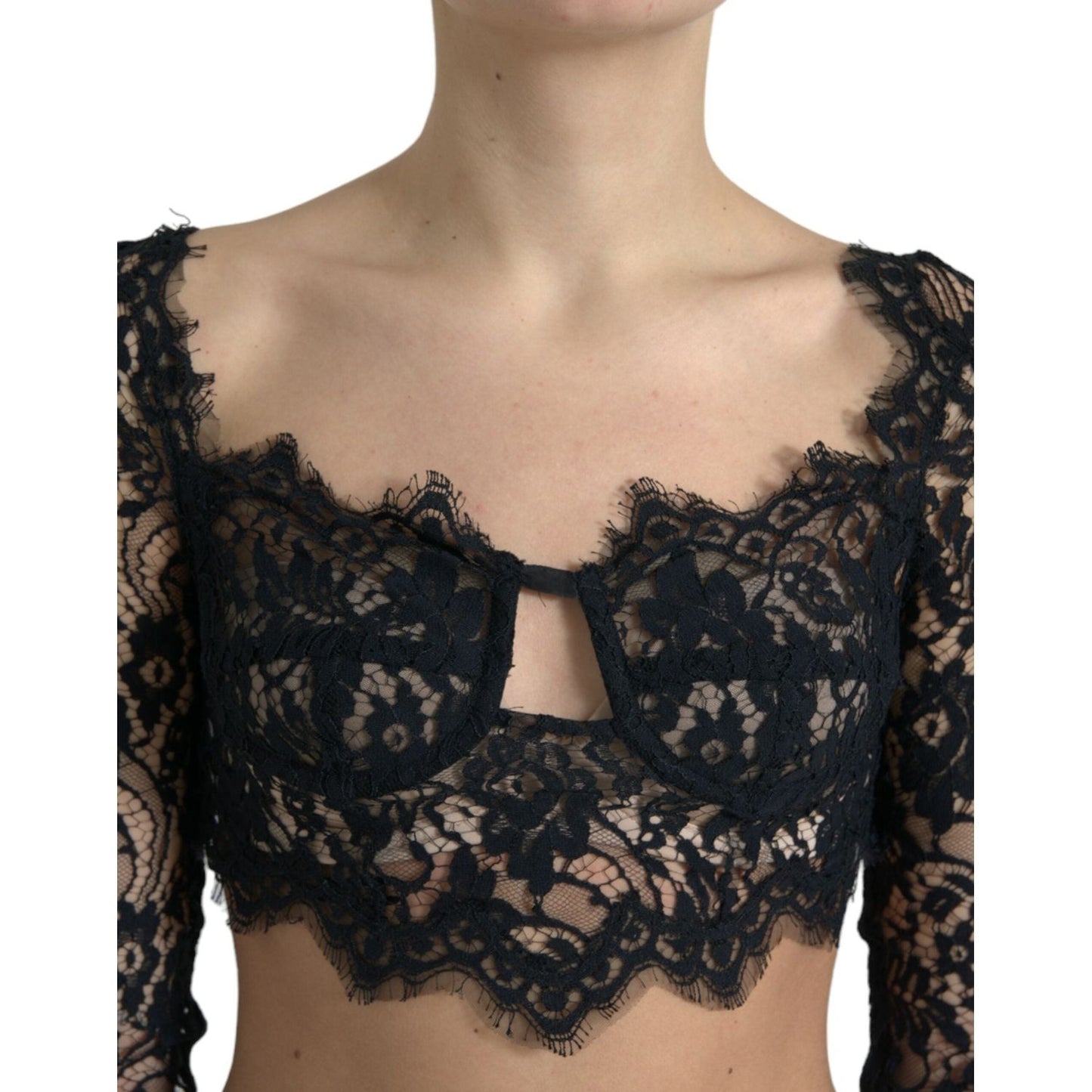 Elegant Lace Bustier Cropped Top