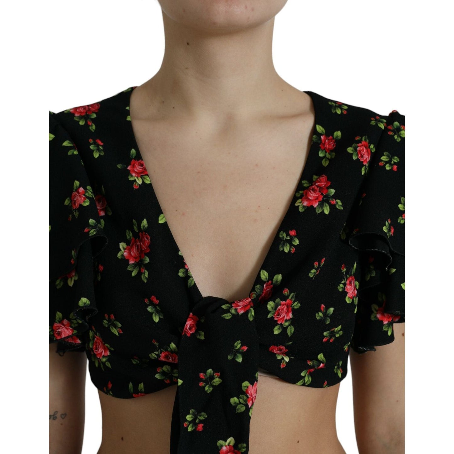 Floral Print Cropped Top Luxe Fashion