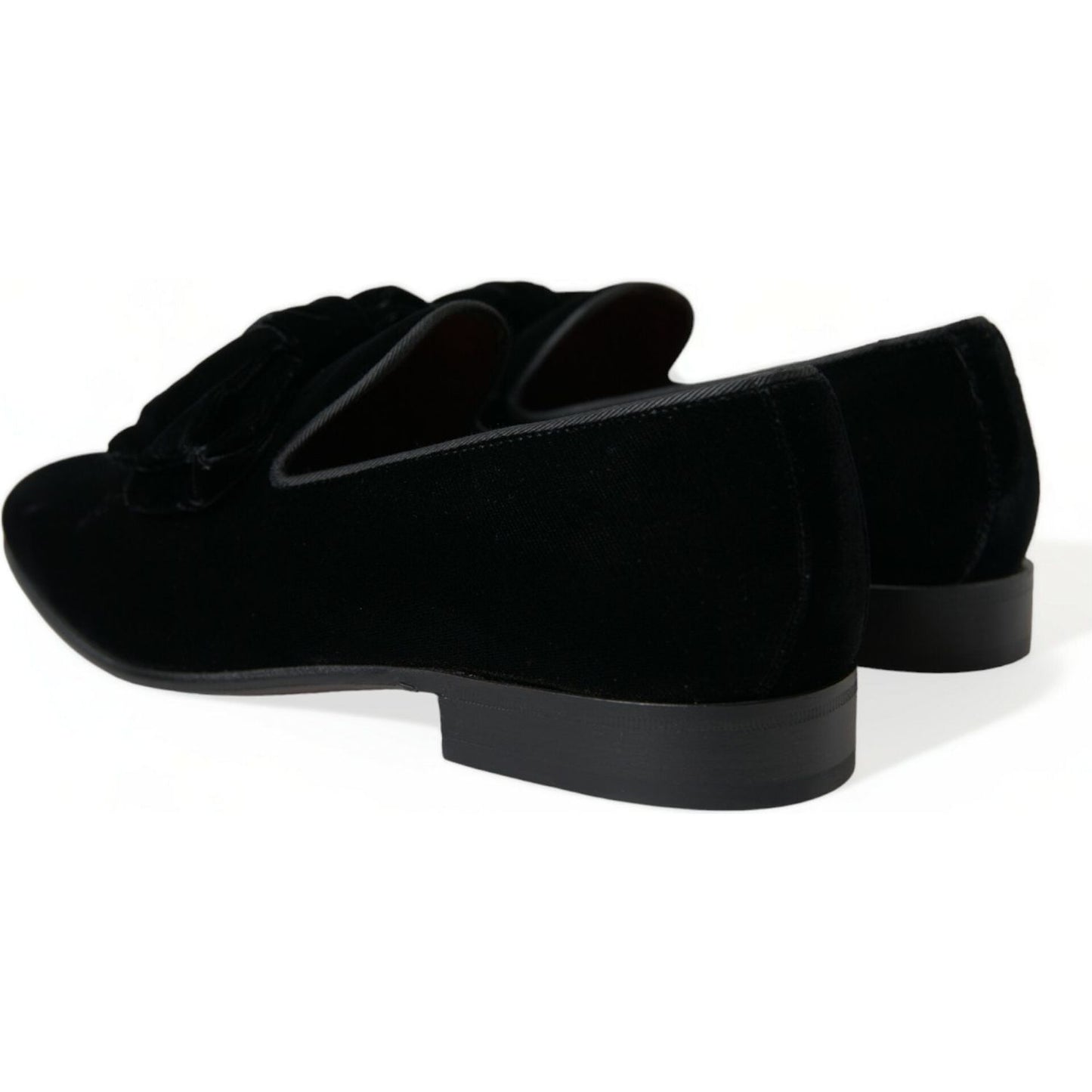 Elegant Black Velvet Loafers - Men's Luxury Footwear