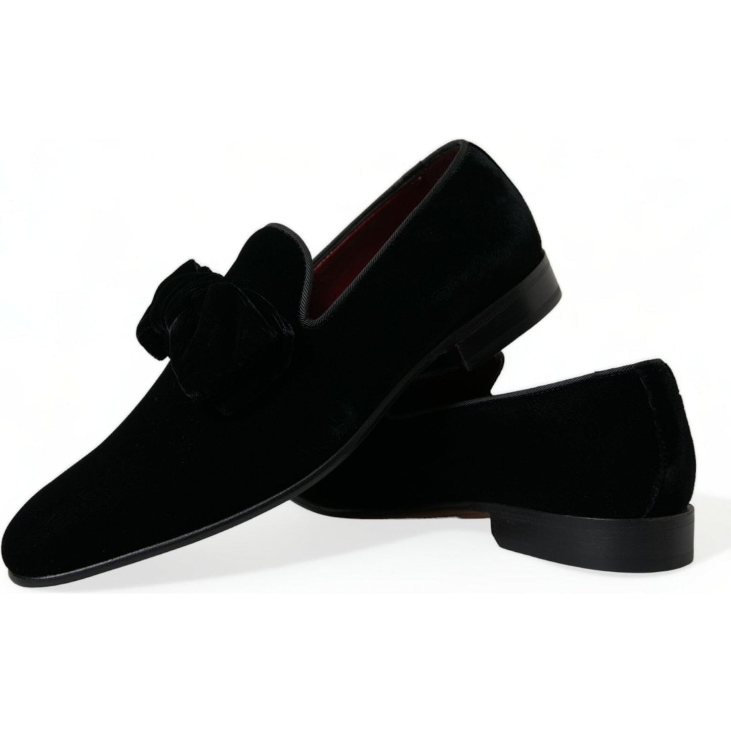 Elegant Black Velvet Loafers - Men's Luxury Footwear