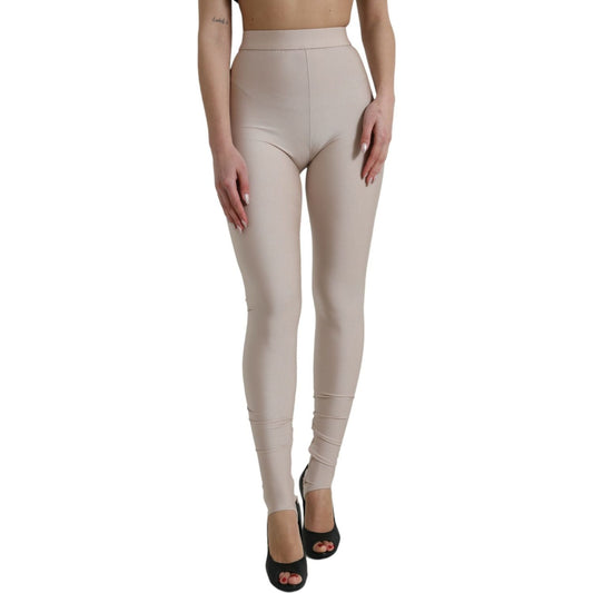 Chic Beige High Waist Leggings