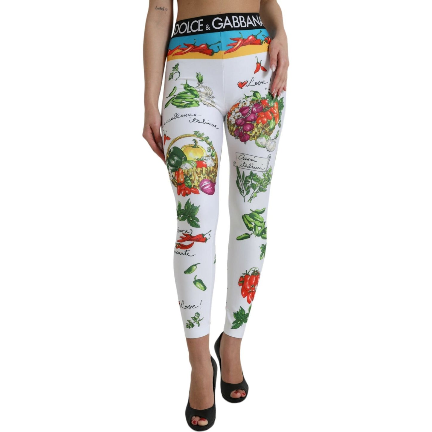 Elegant High Waist Printed Leggings