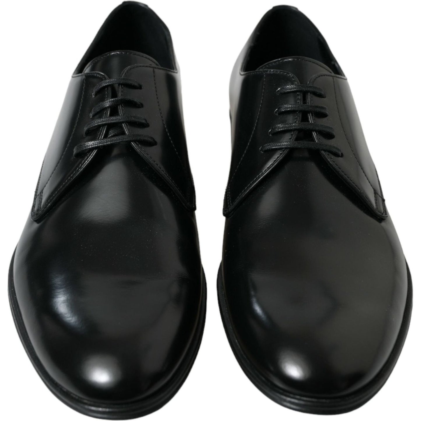 Elegant Black Leather Derby Formal Shoes